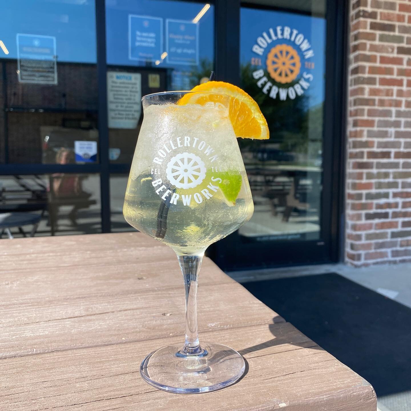 Tonight we're hosting a small, local sip &amp; shop at the taproom along with delicious food pop-ups. This event is completely indoors and is come &amp; go. Behind the bar, we're releasing a new Summer Spritzer (pictured)- a refreshing blend of Pinot