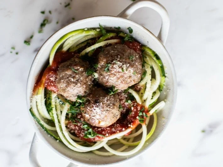 Mozzarella-Stuffed Meatballs