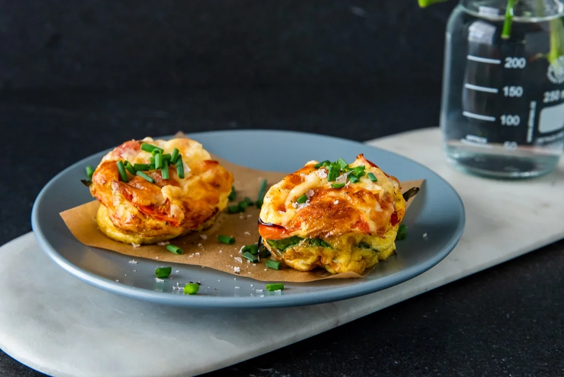 Tomato &amp; Spinach Egg Cups