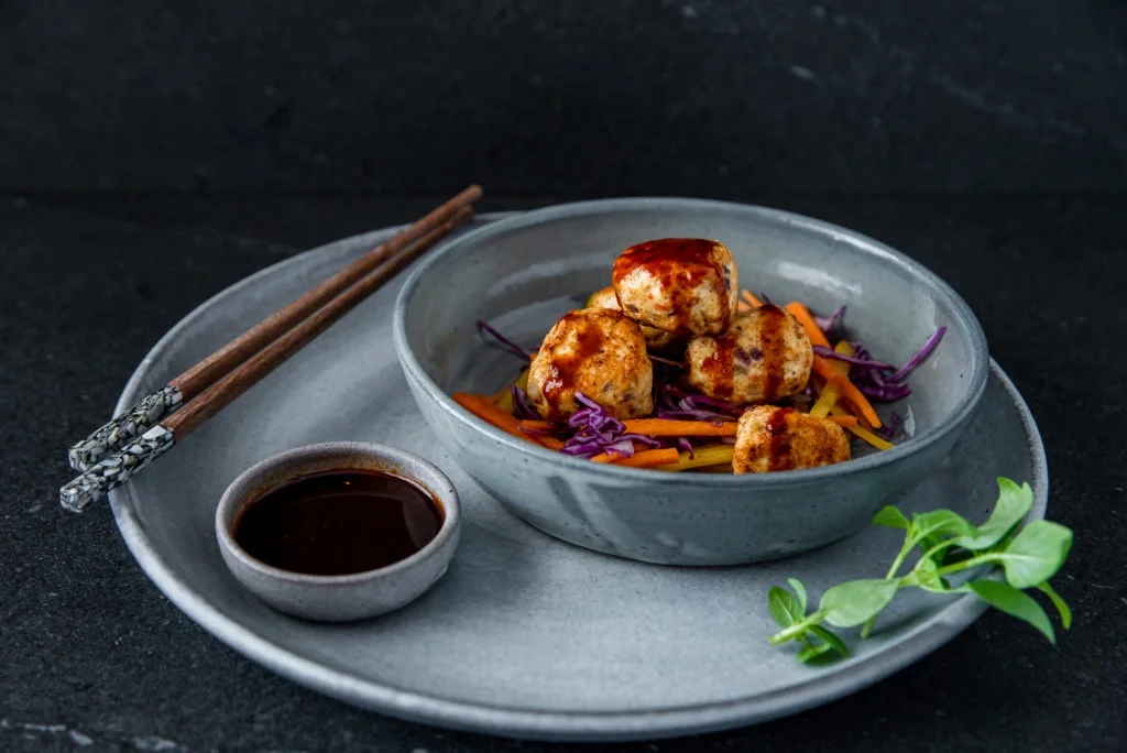 Chicken Meatballs &amp; Slaw