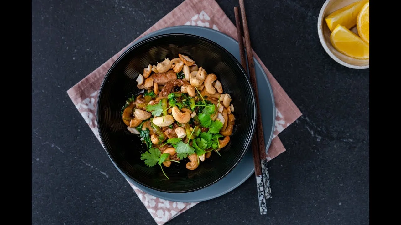 Pork, Mushroom &amp; Cashew Stir-Fry