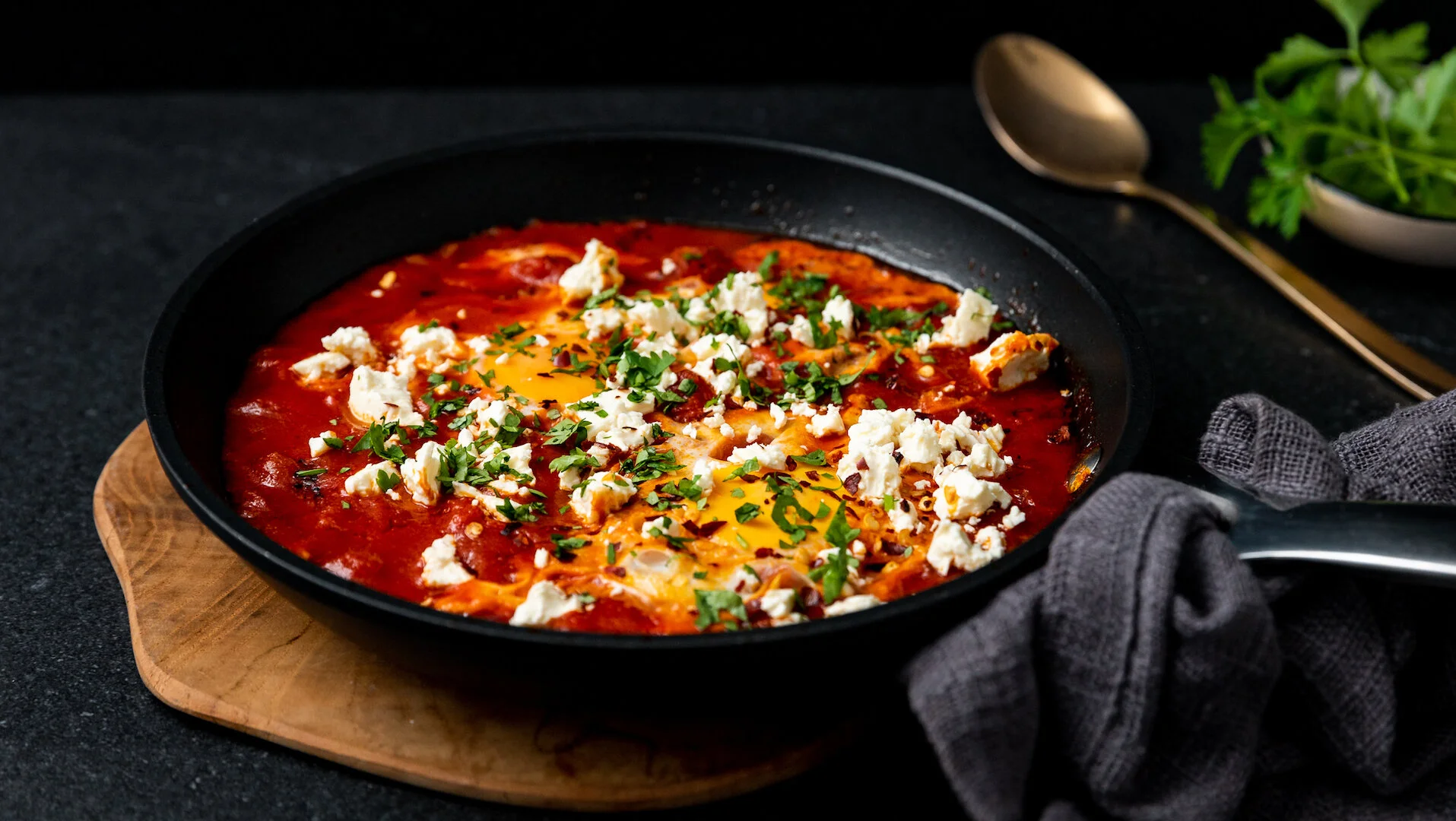 Poached Eggs in Spicy Tomato Sauce