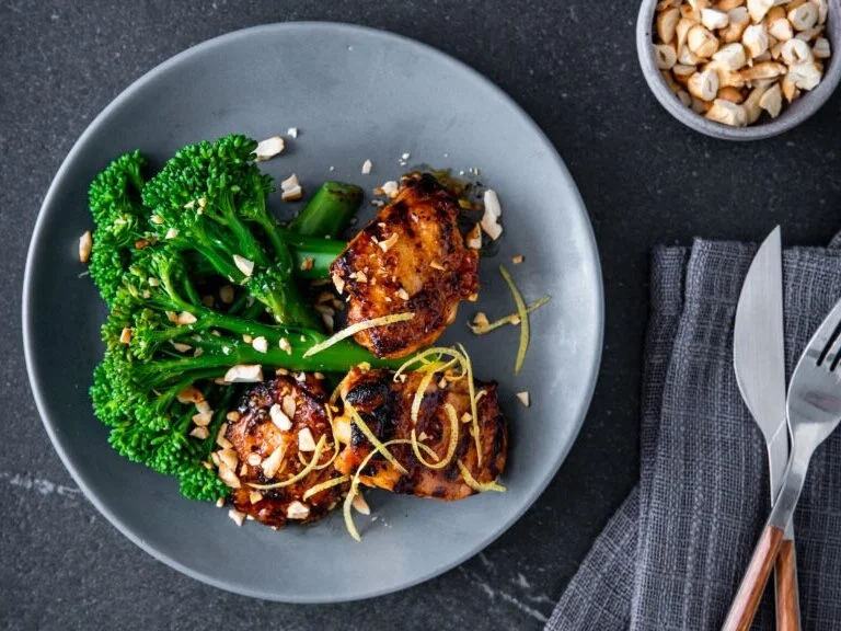 Sriracha Chicken Thighs With Broccolini