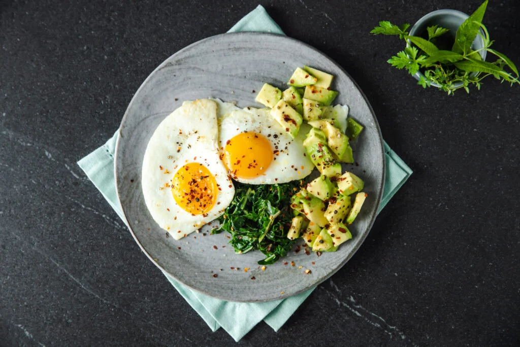 Fried Eggs, Spinach &amp; Avocado