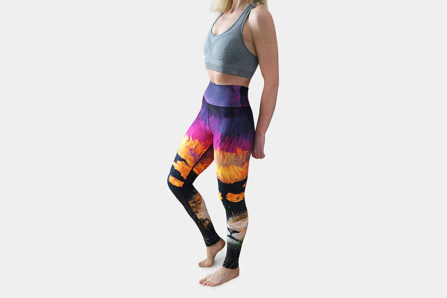 Lion, Yoga Leggings, Eco-Friendly, Made 
