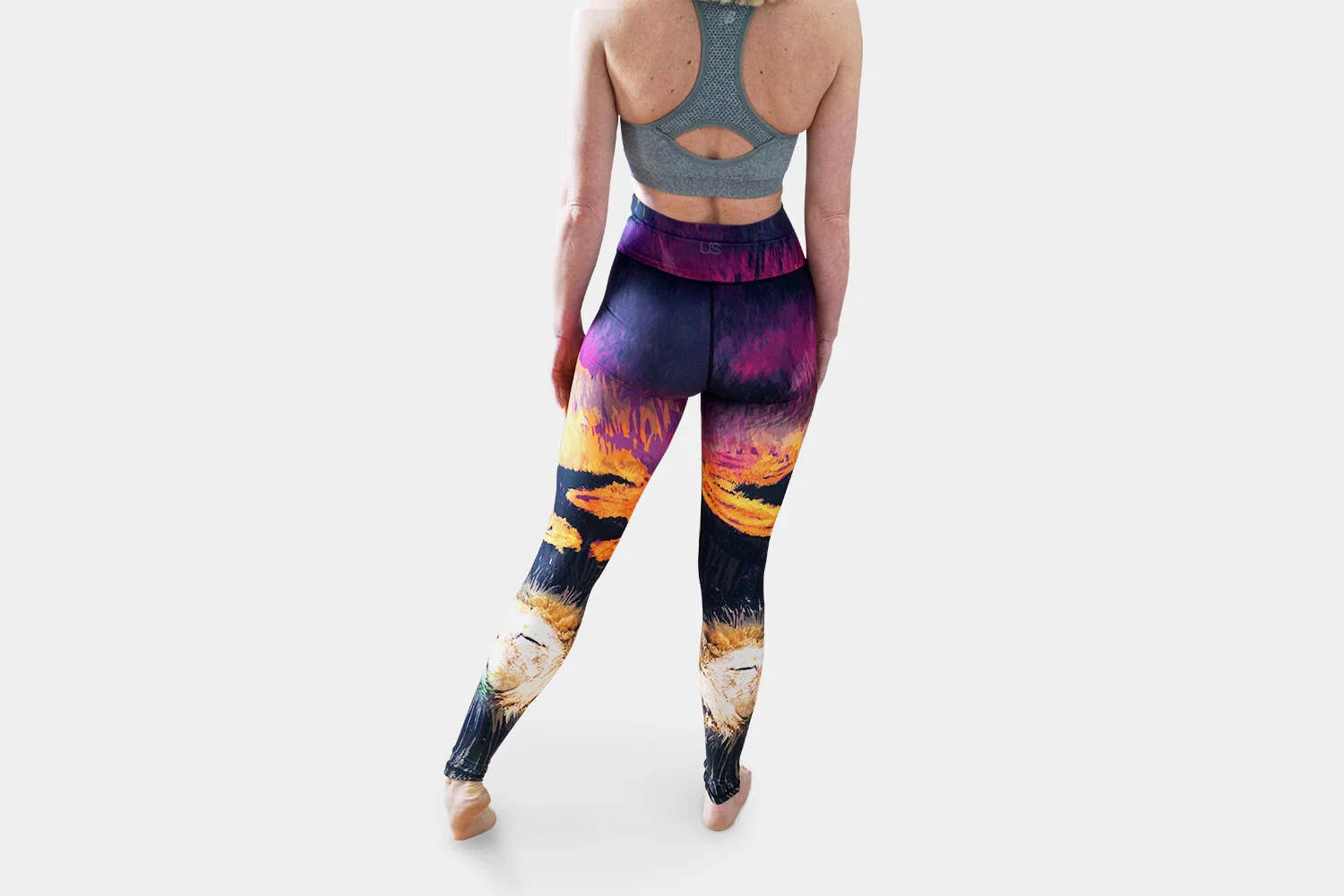 Lion, Yoga Leggings, Eco-Friendly, Made 