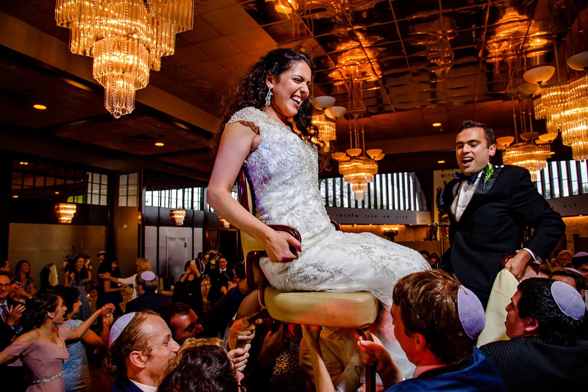 The Sephardic Temple wedding hora dance