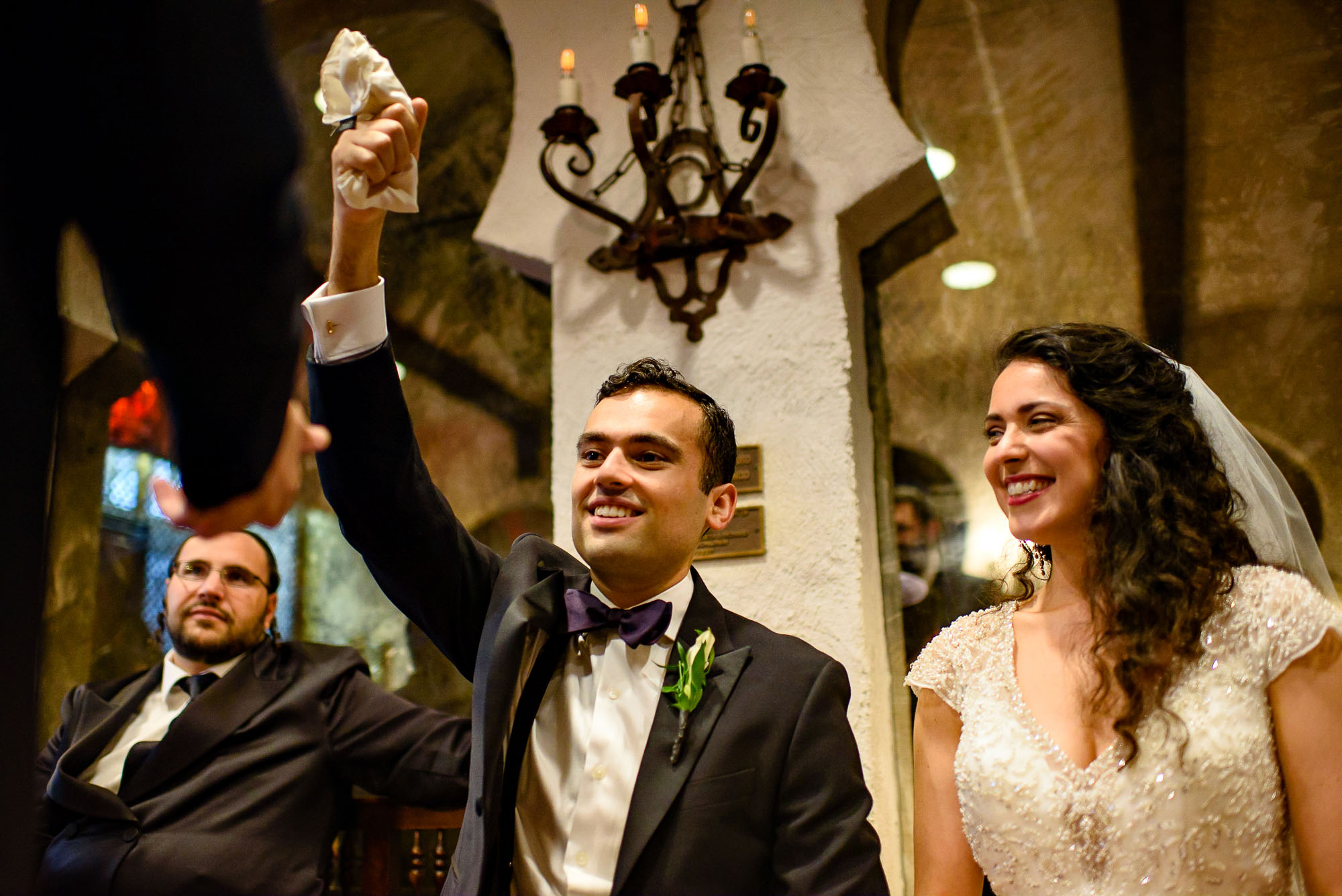 The Sephardic Temple wedding Ketubah signing