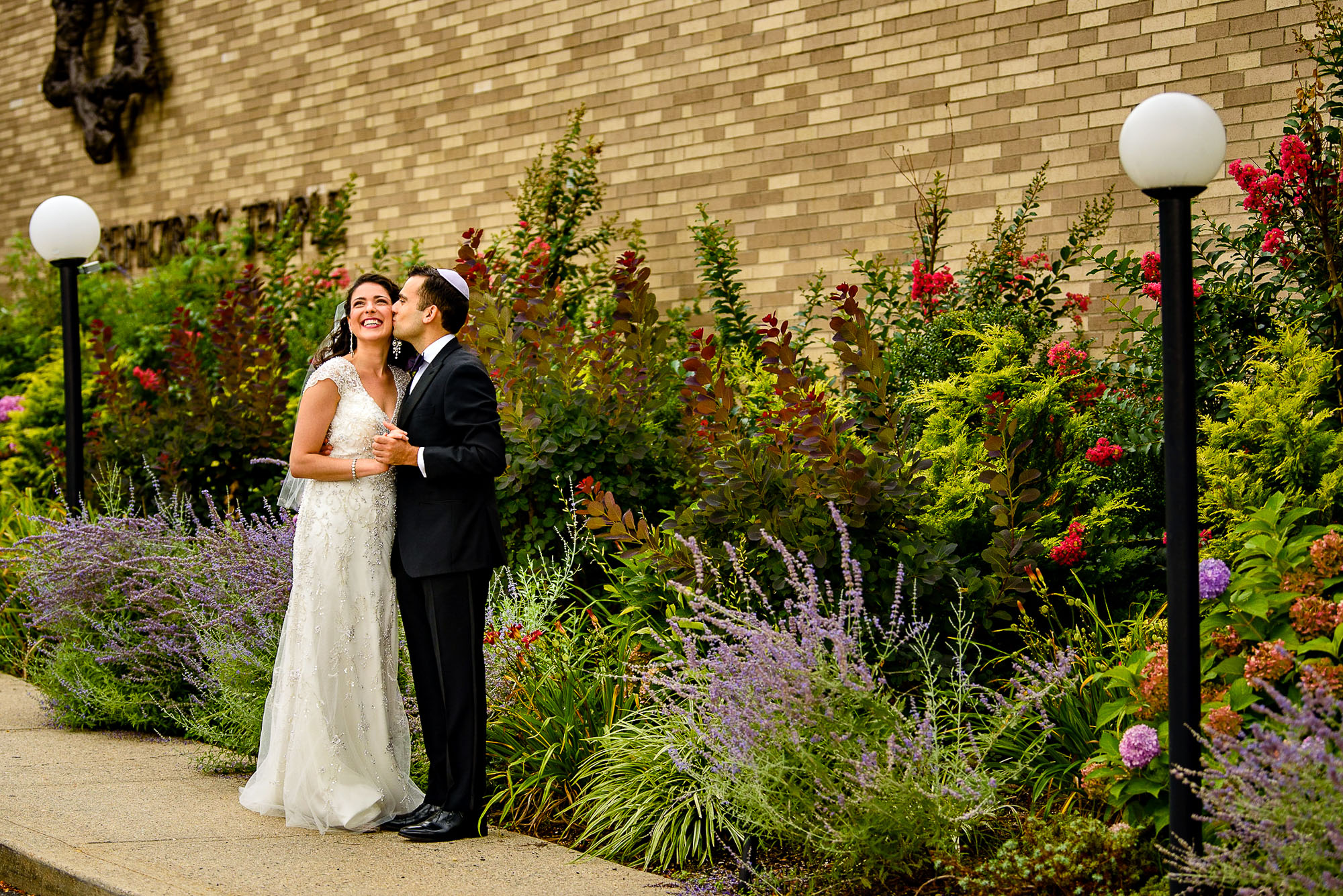 The Sephardic Temple wedding portrait