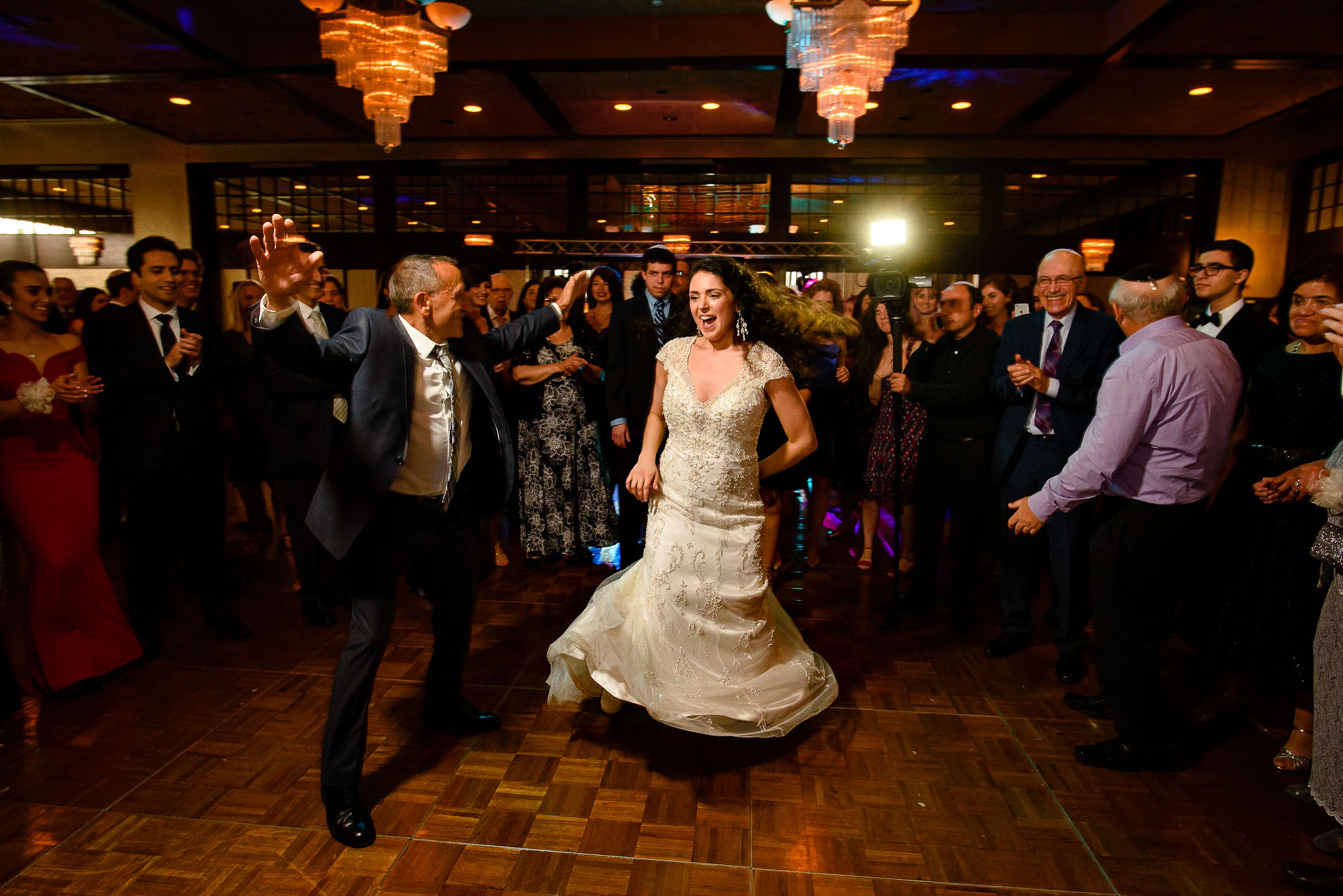 The Sephardic Temple wedding reception dance