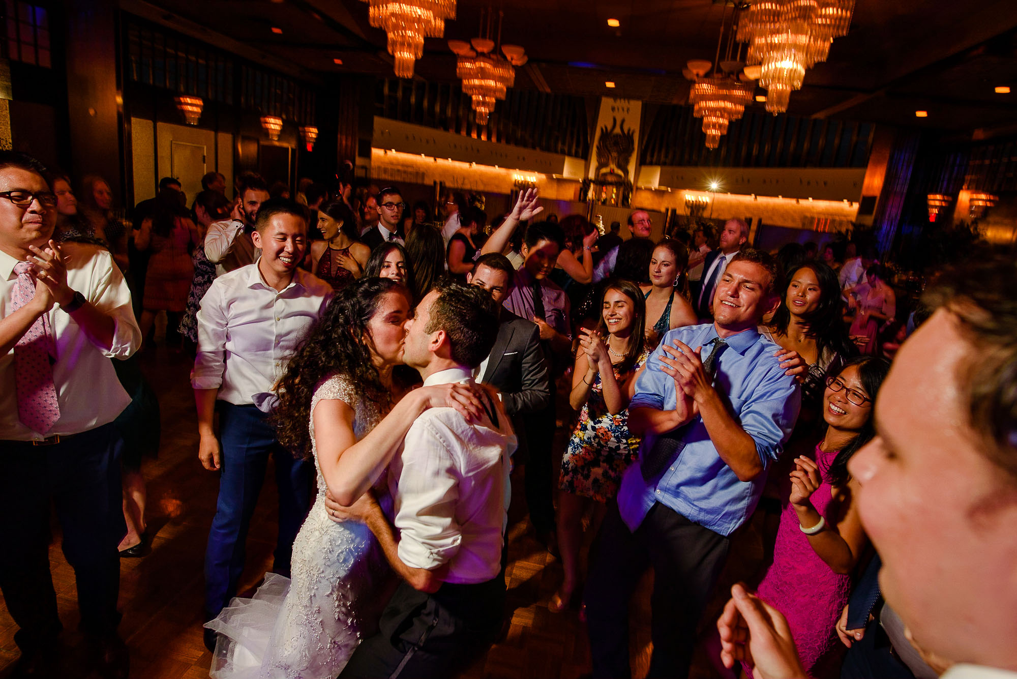 The Sephardic Temple wedding reception dance