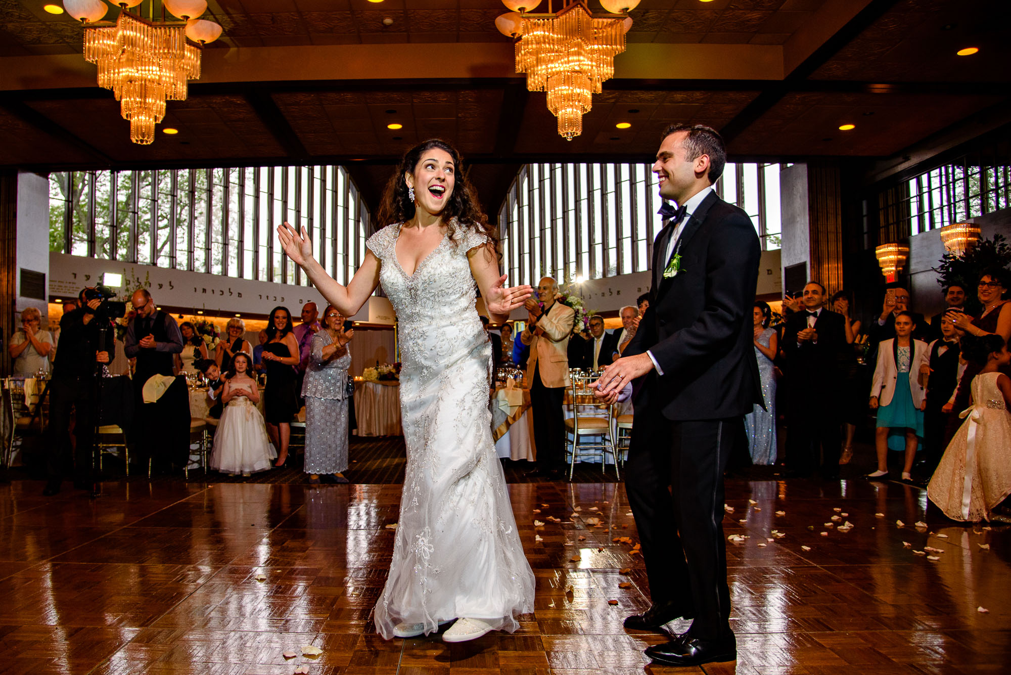 The Sephardic Temple wedding reception