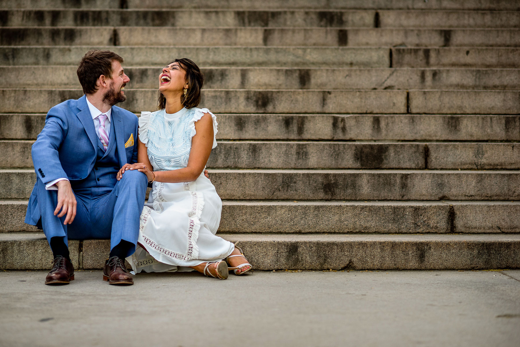 Central Park NYC Wedding portrait bethesda terrace steps
