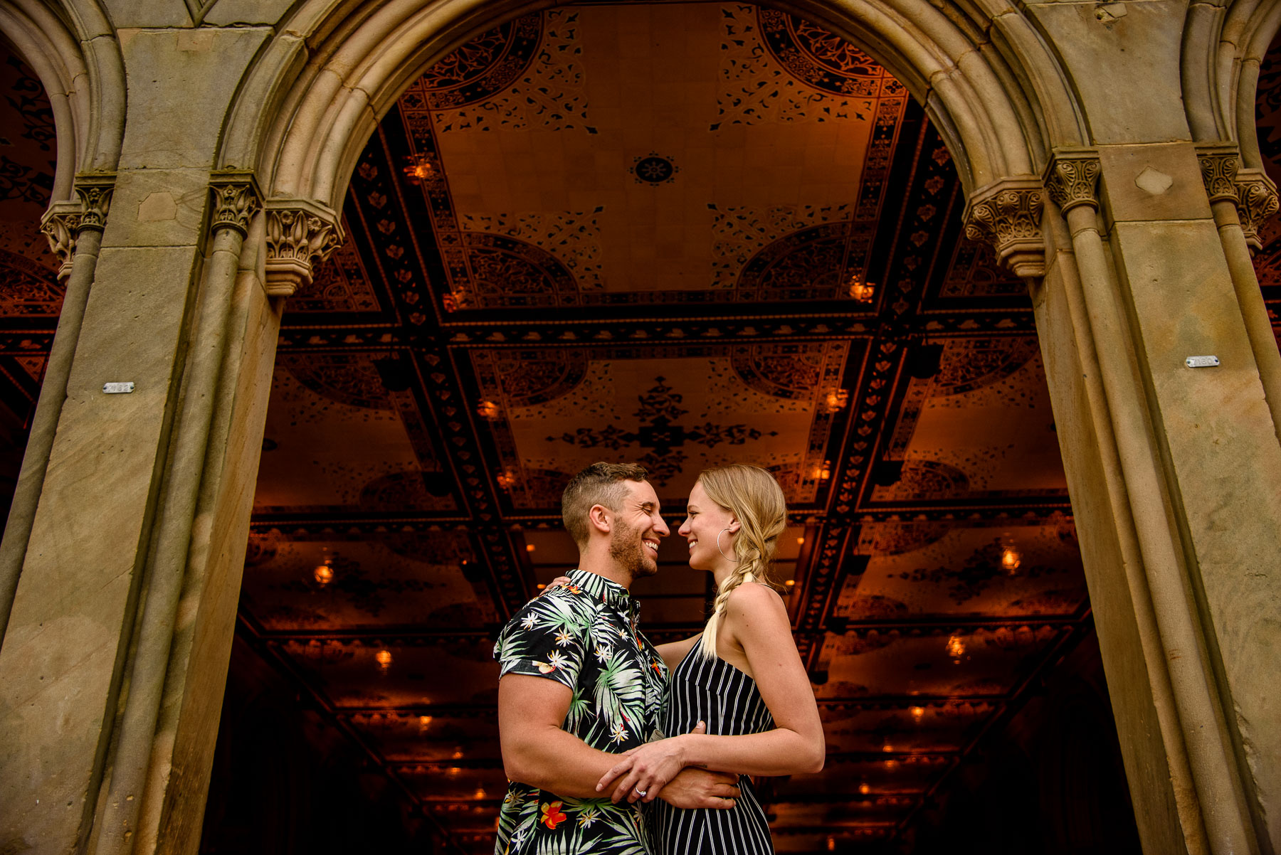 Central Park NYC couple bethesda terrace