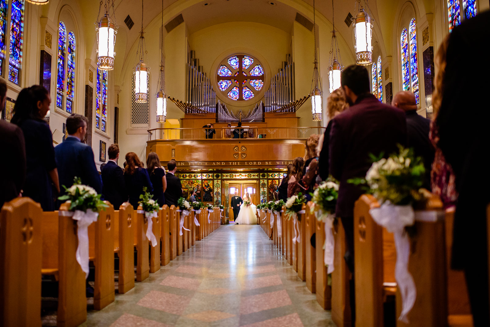 NYIT de Seversky Mansion Wedding bride enters church