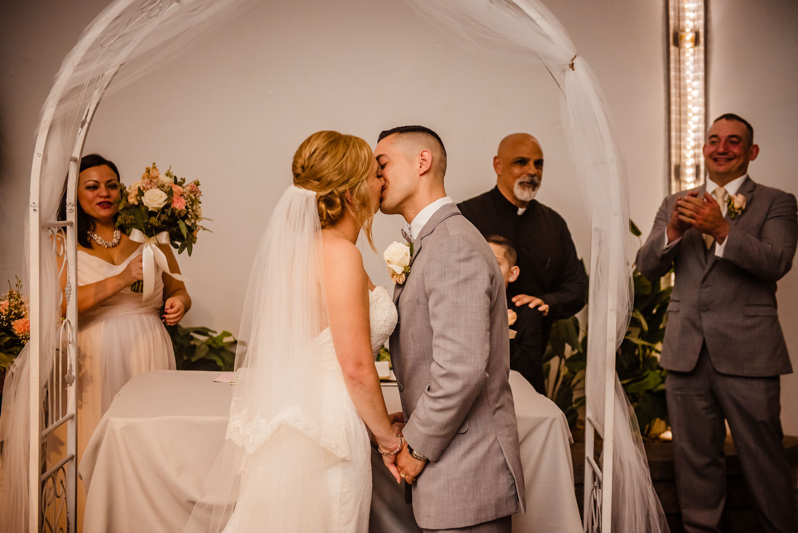 first kiss during the ceremony