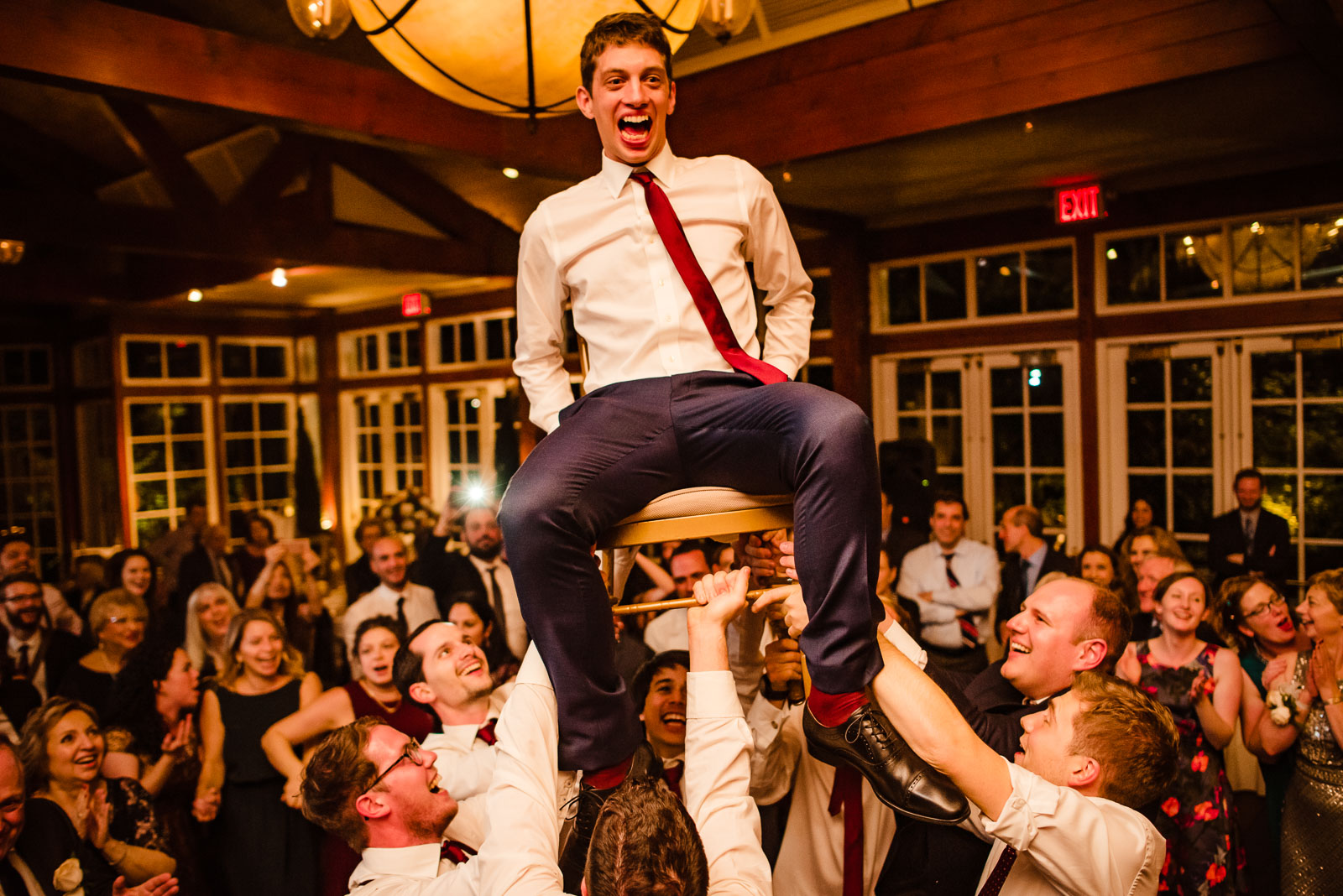 Groom hora chair dance