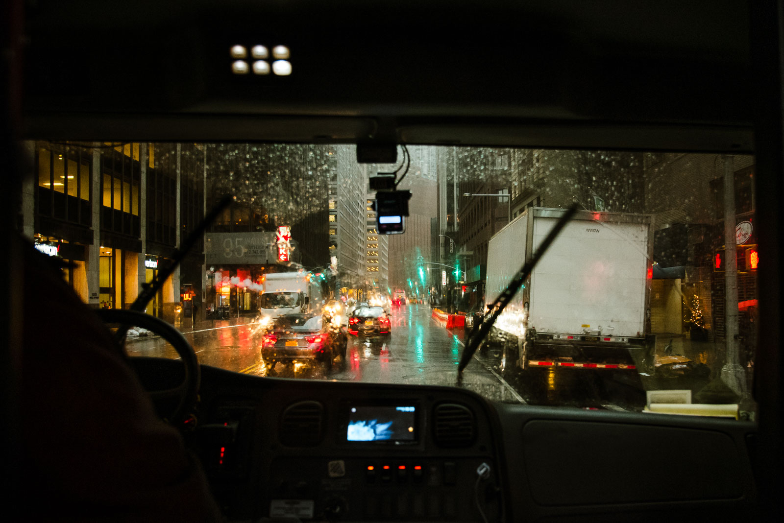 Driving to the reception venue in the limo