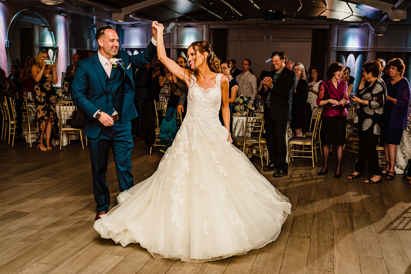 Bride and groom first dance