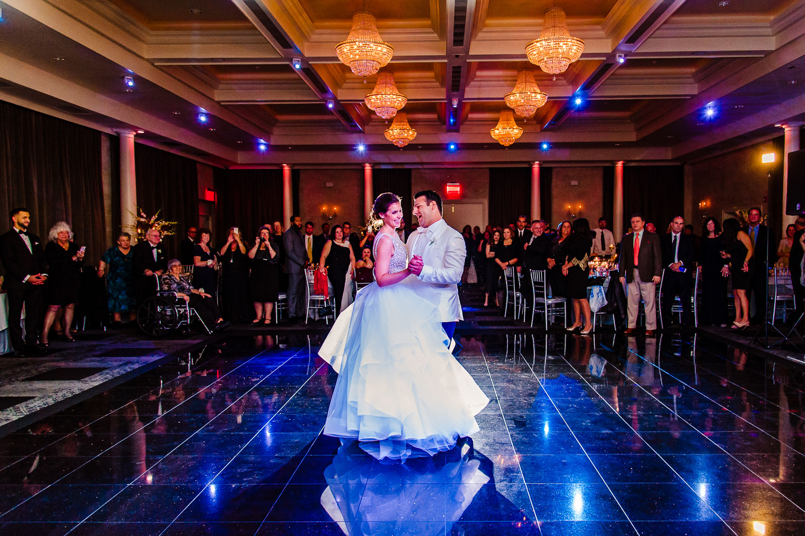 Bride and groom first dance