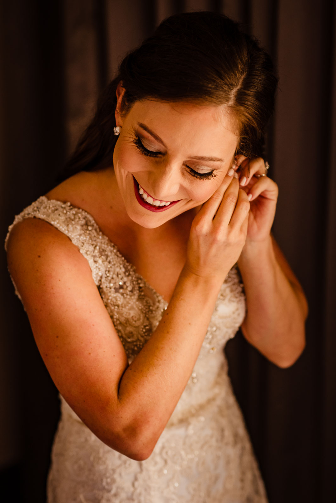 Bride getting ready