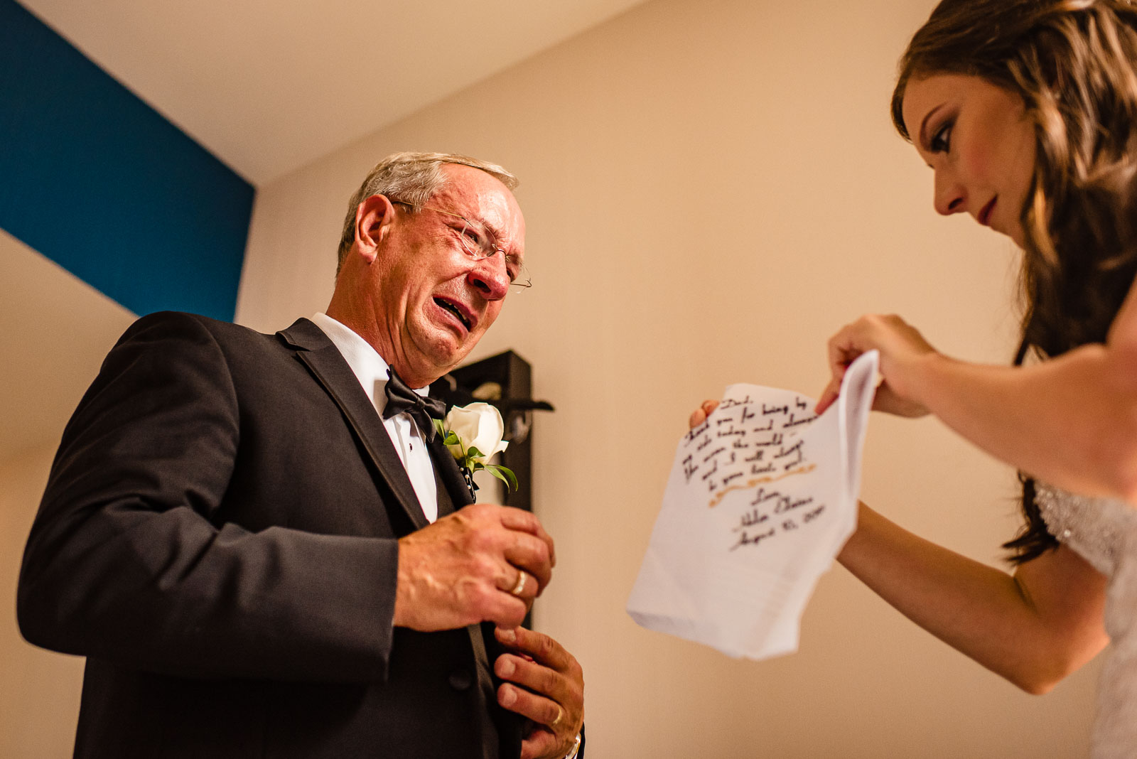 bride's dad cries