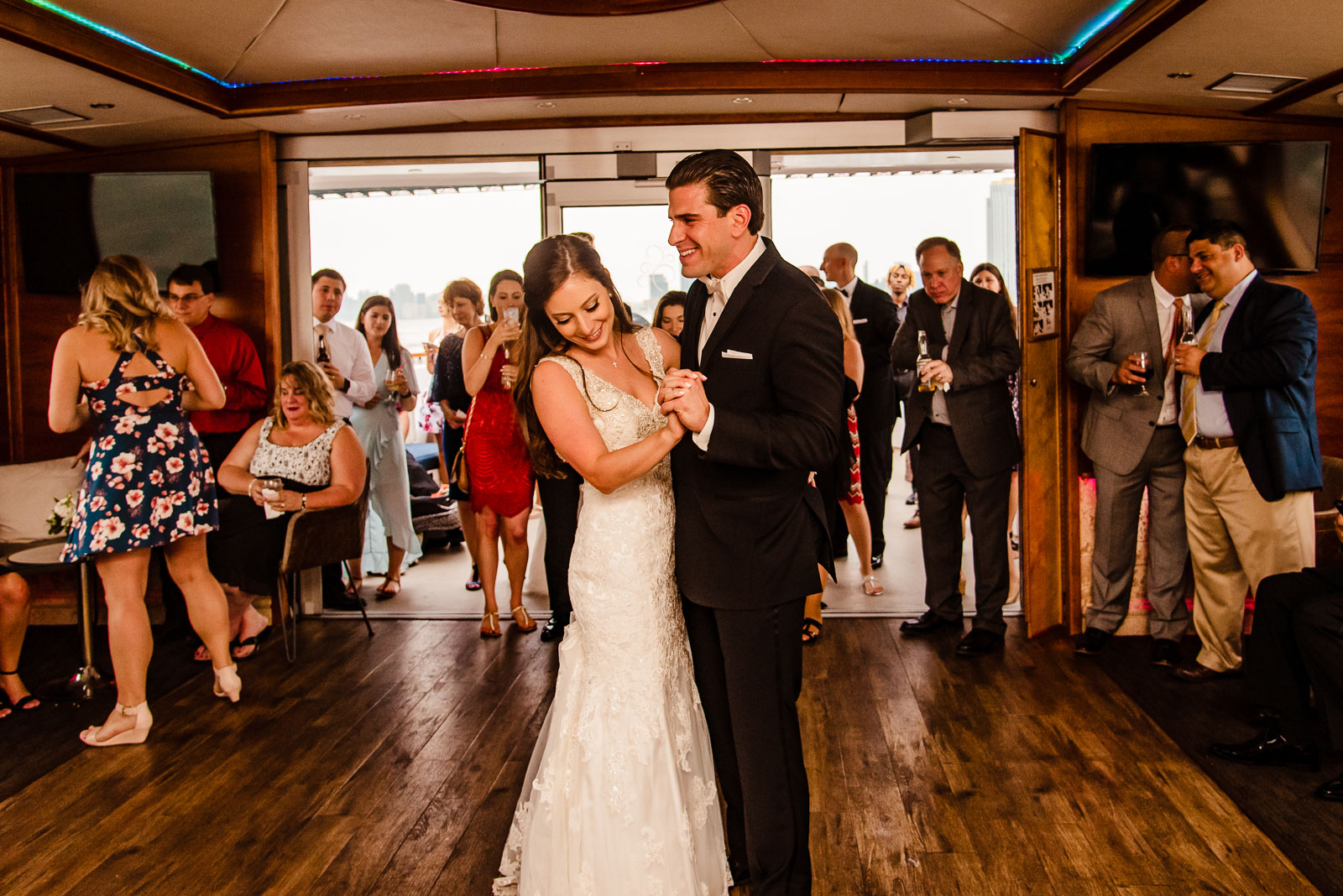 Bride and groom first dance