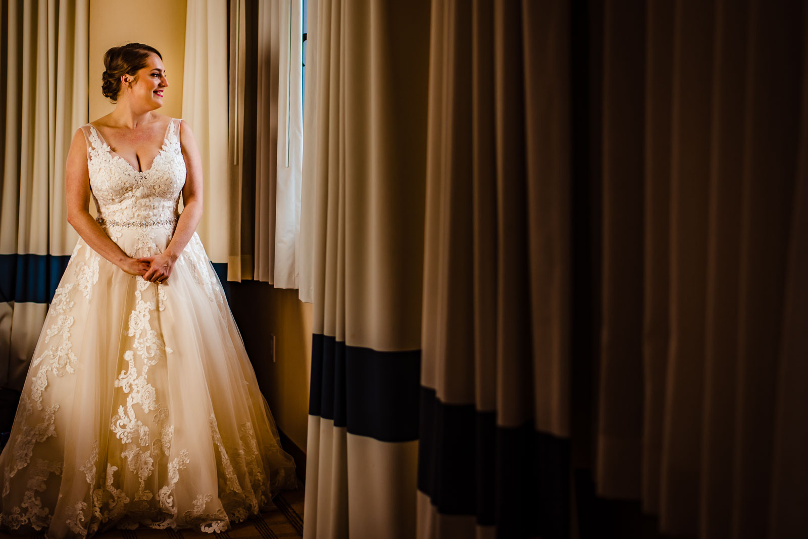 Bride portrait in hotel