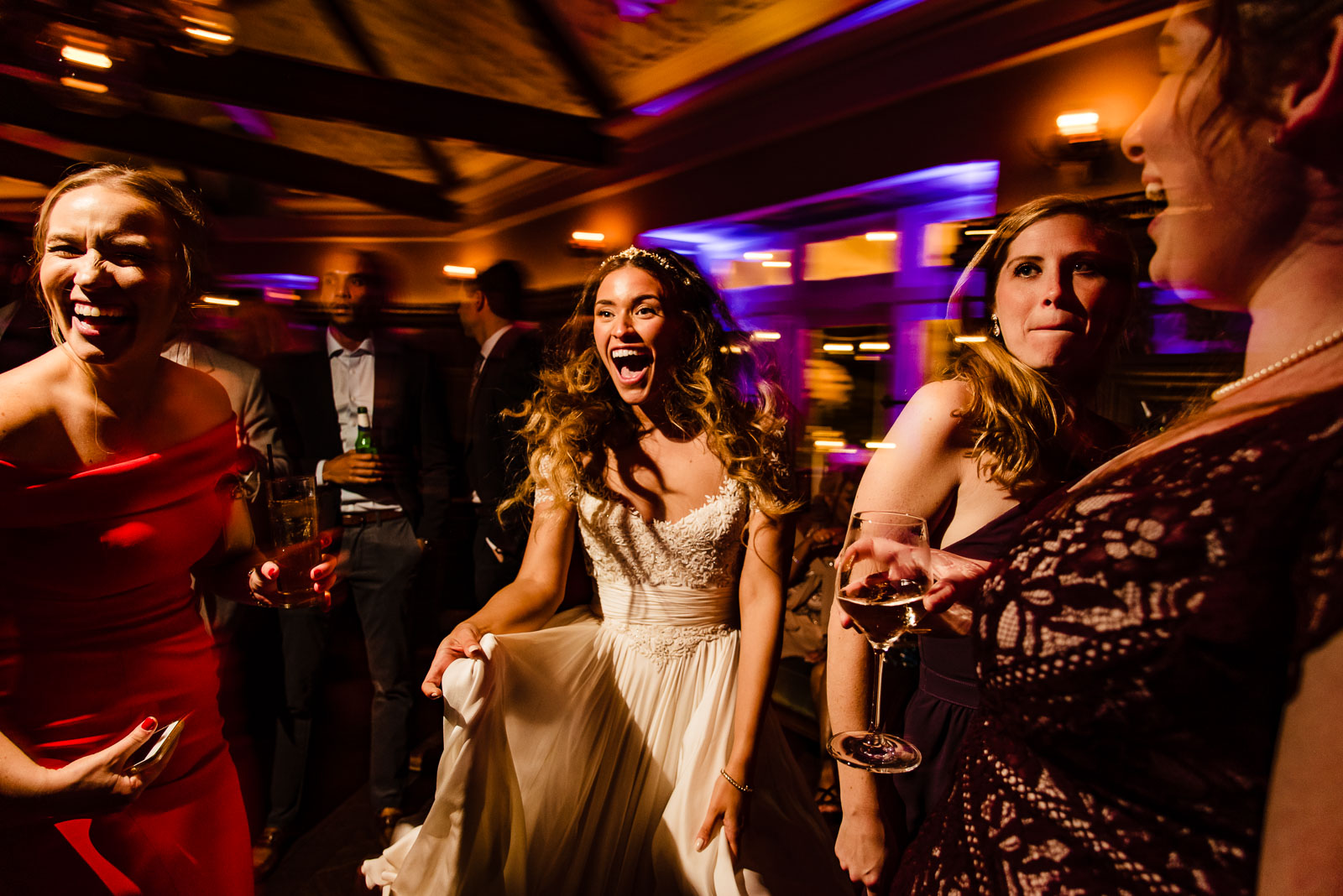 Bride enjoys dacing during reception