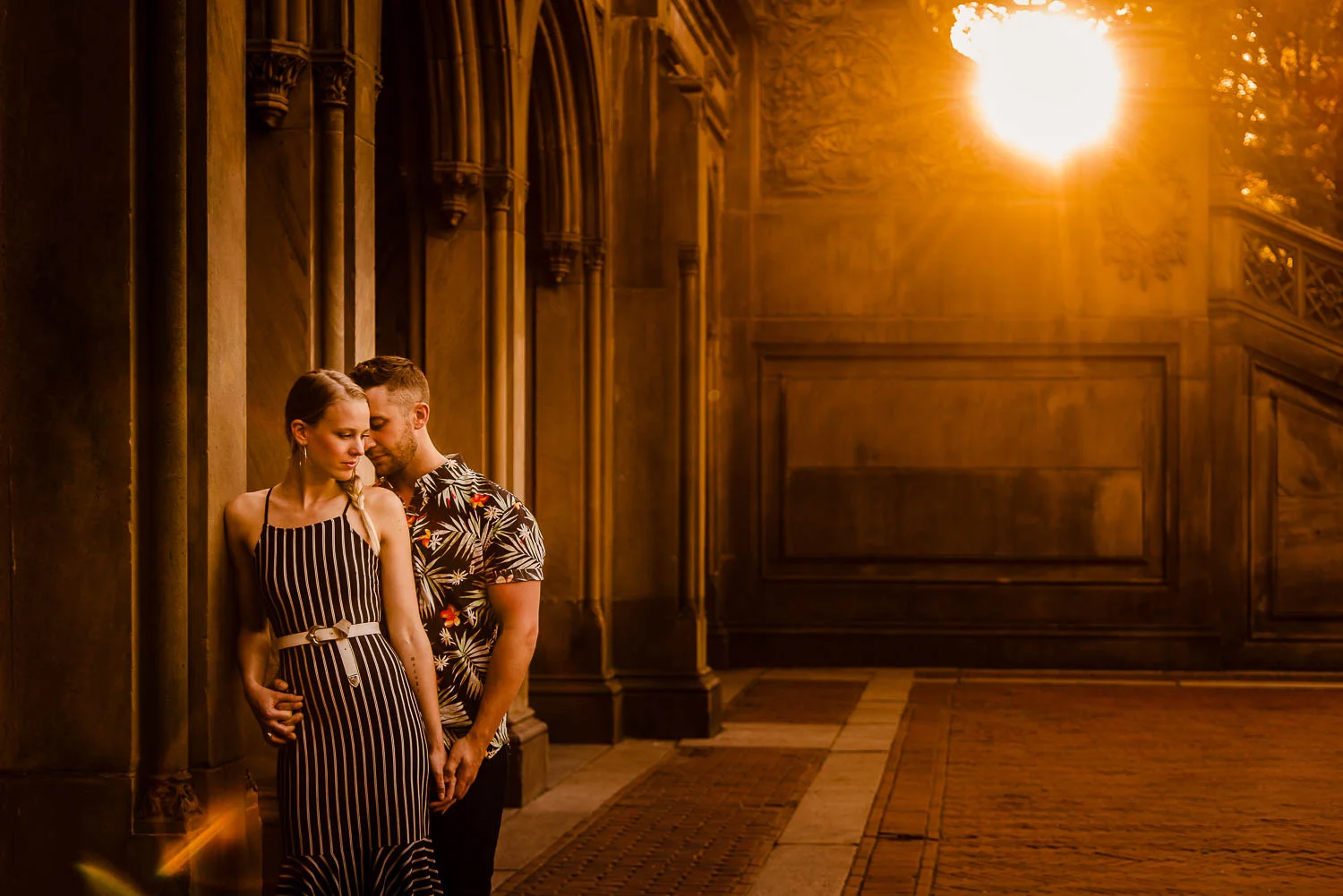 Central Park Bethesda Terrace engagement