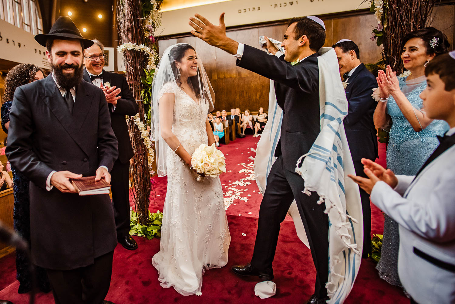 Sephardic Temple Jewish wedding ceremony
