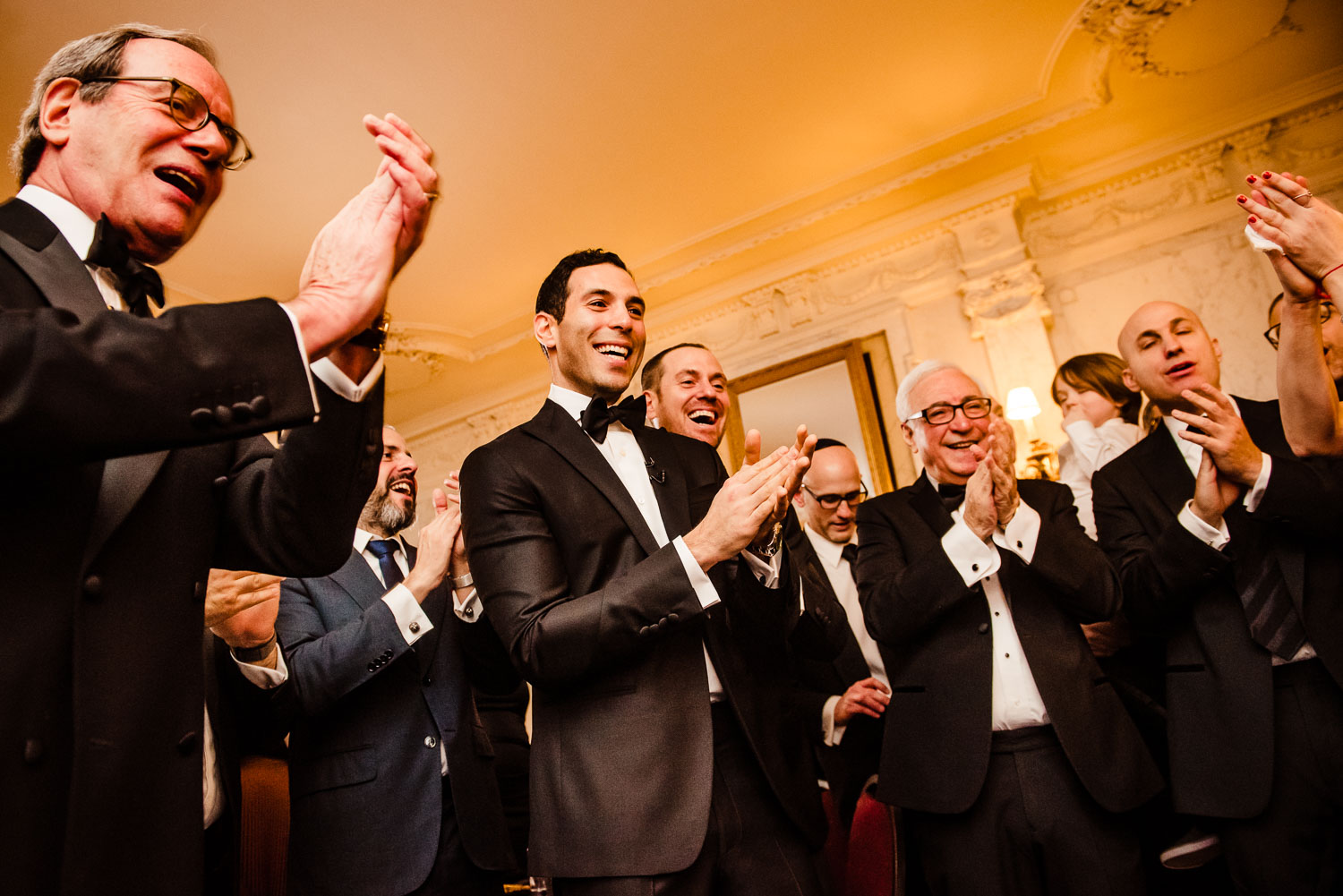 Guests celebrate during badeken