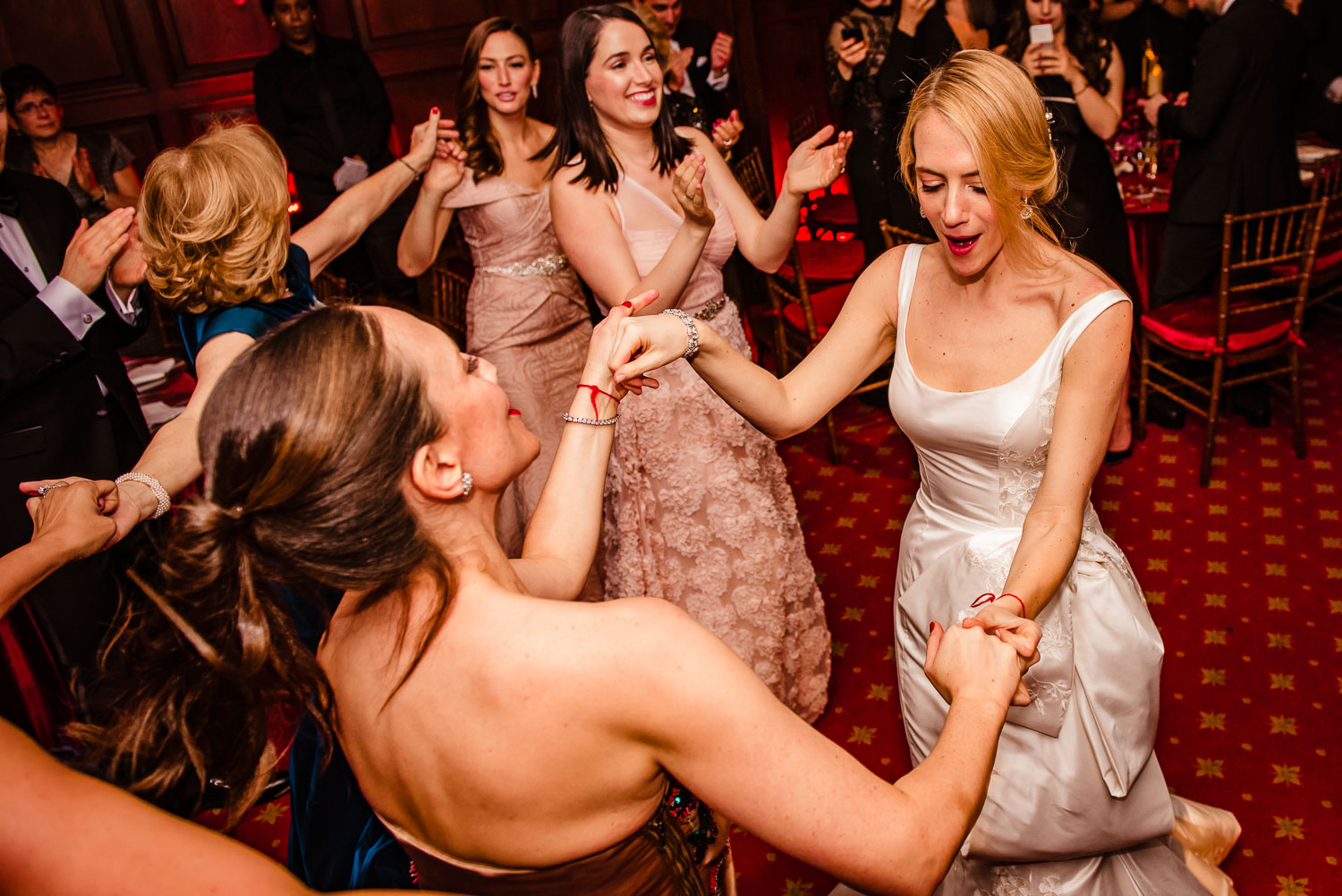Bride dances with her maid of honor