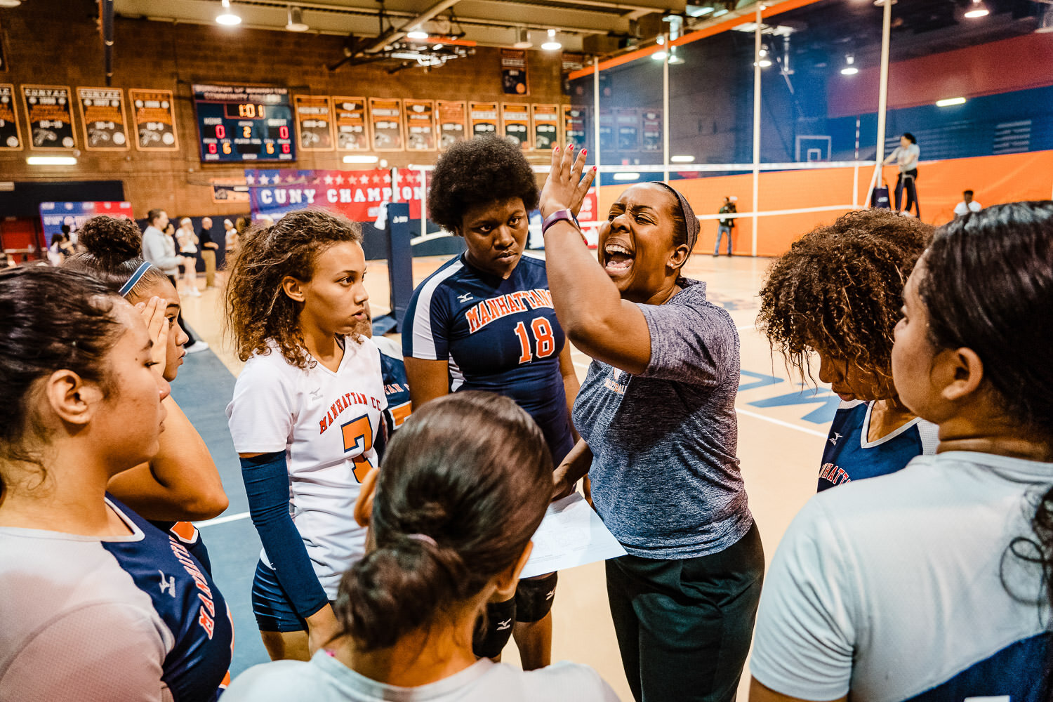 CUNYAC Championship vollyeball game: BMCC  vs Queensborough  