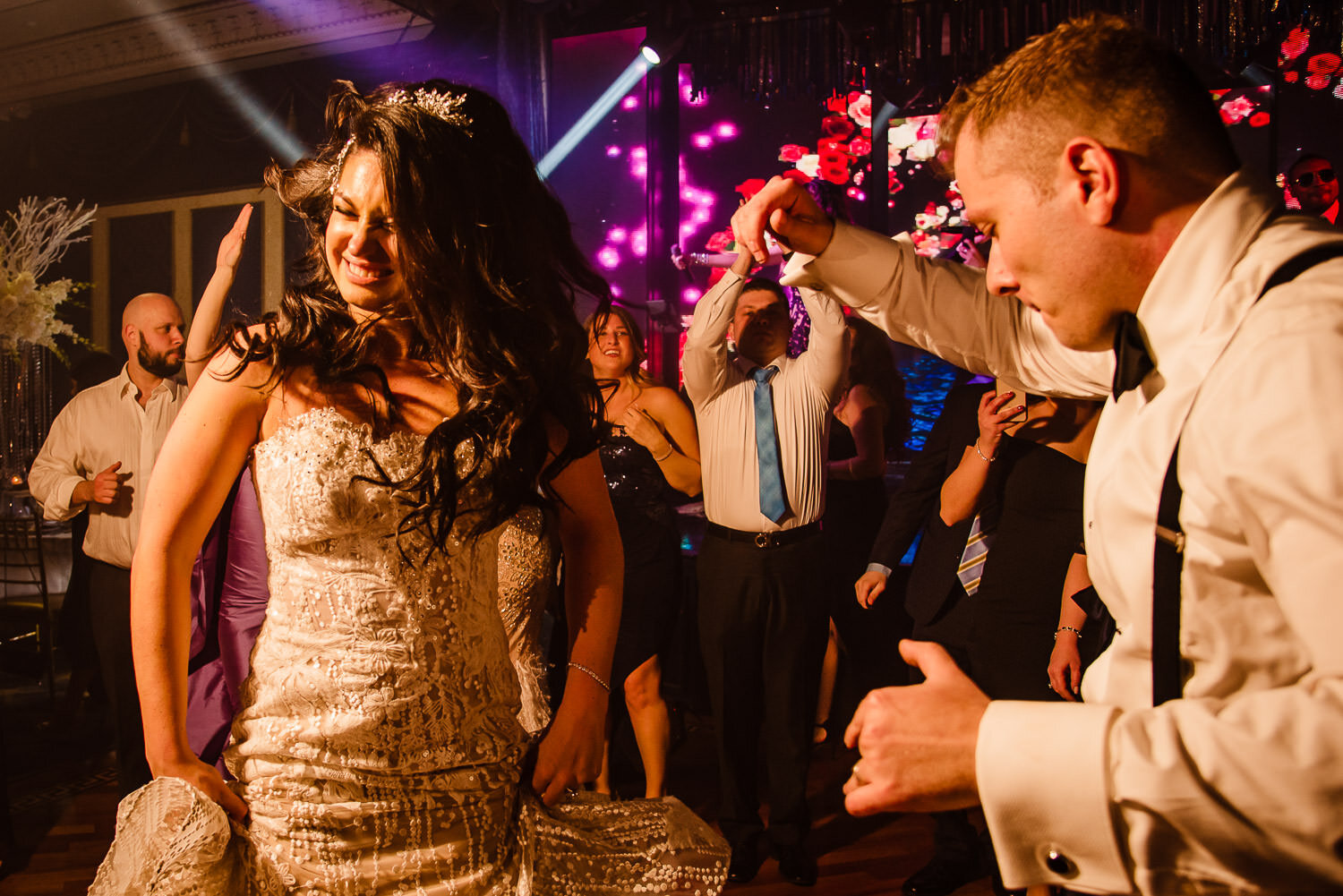 Bride and groom dance at Baku Palace Restaurant