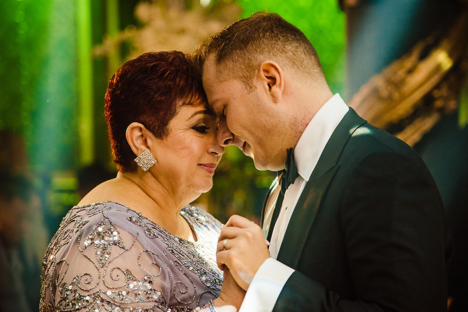 Groom dances with his mother at Baku Palace Restaurant