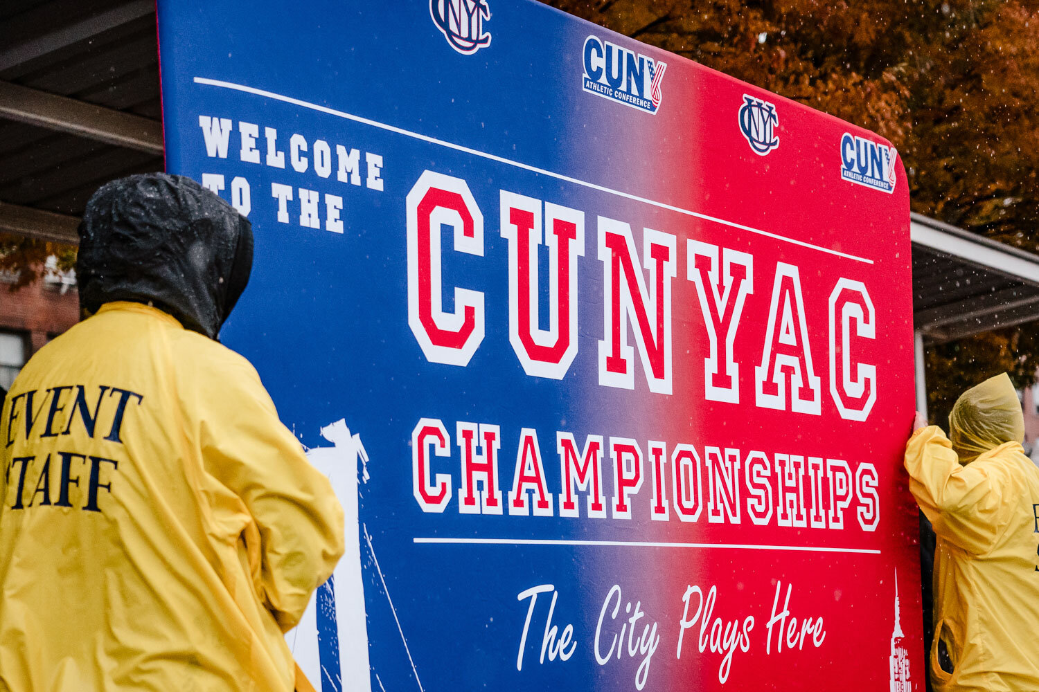 CUNYAC staff bring out poster