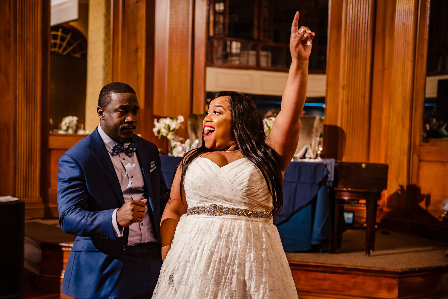 Bride and Groom enter reception at The Metropolitan Caterers in Glen Cove 