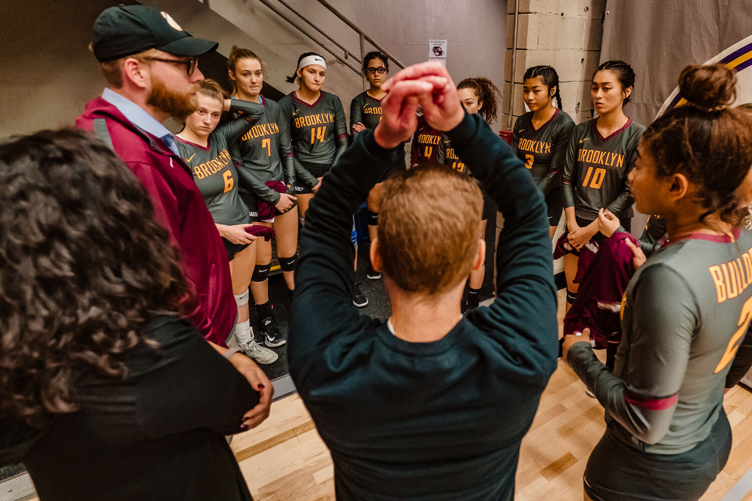 Baruch vs Brooklyn College in semi final game of CUNYAC Volleyball Championship