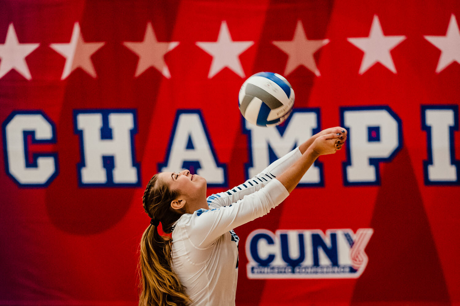 Baruch vs Brooklyn College in semi final game of CUNYAC Volleyball Championship