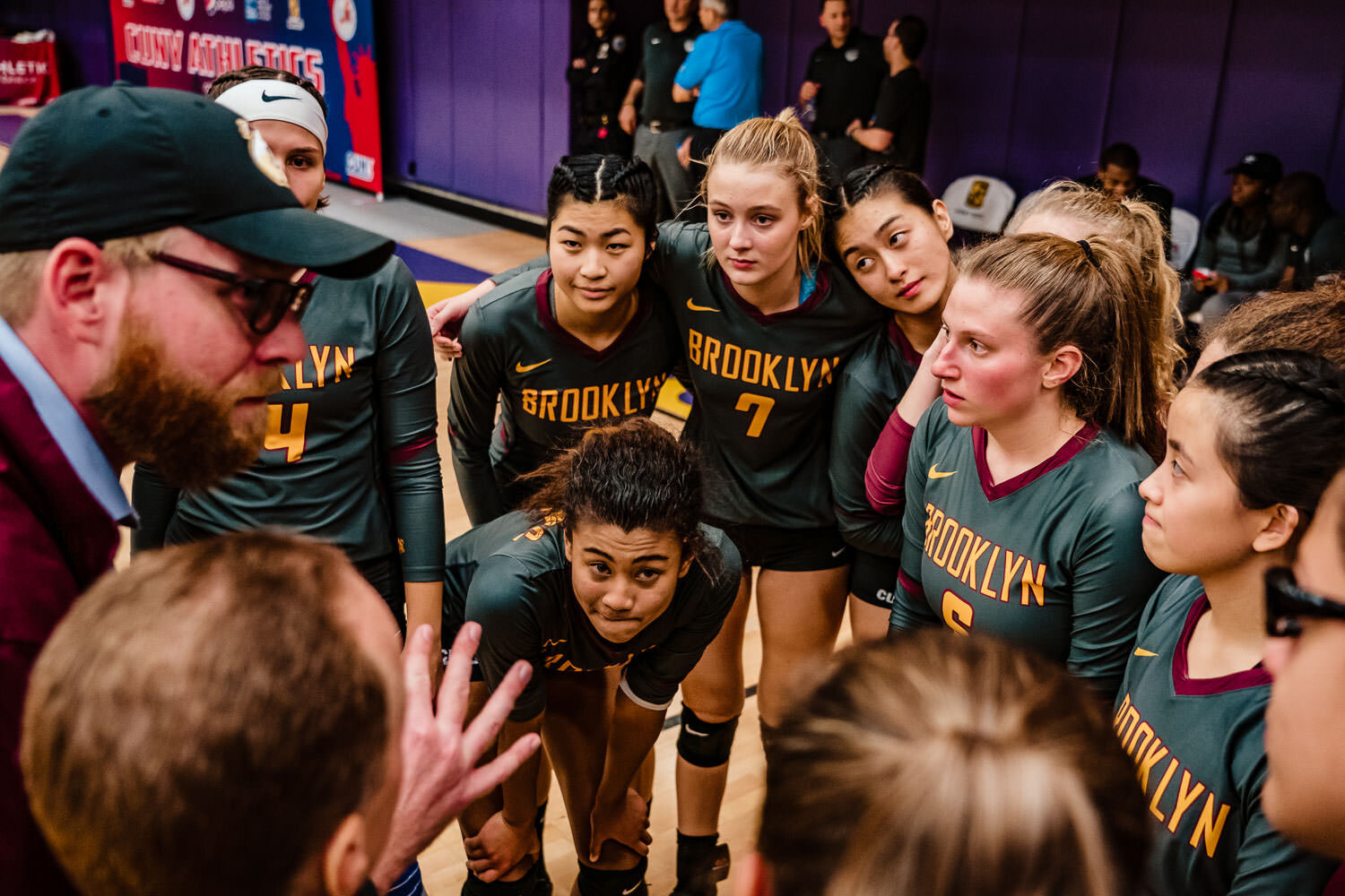 Baruch vs Brooklyn College in semi final game of CUNYAC Volleyball Championship