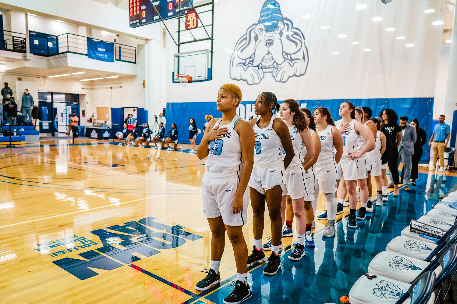 John Jay women's basketball team in the game against CSI