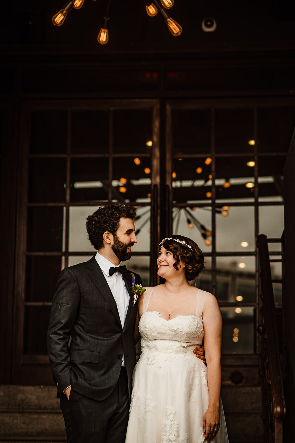 Couple's portrait at Paper Factory Hotel in Long Island City