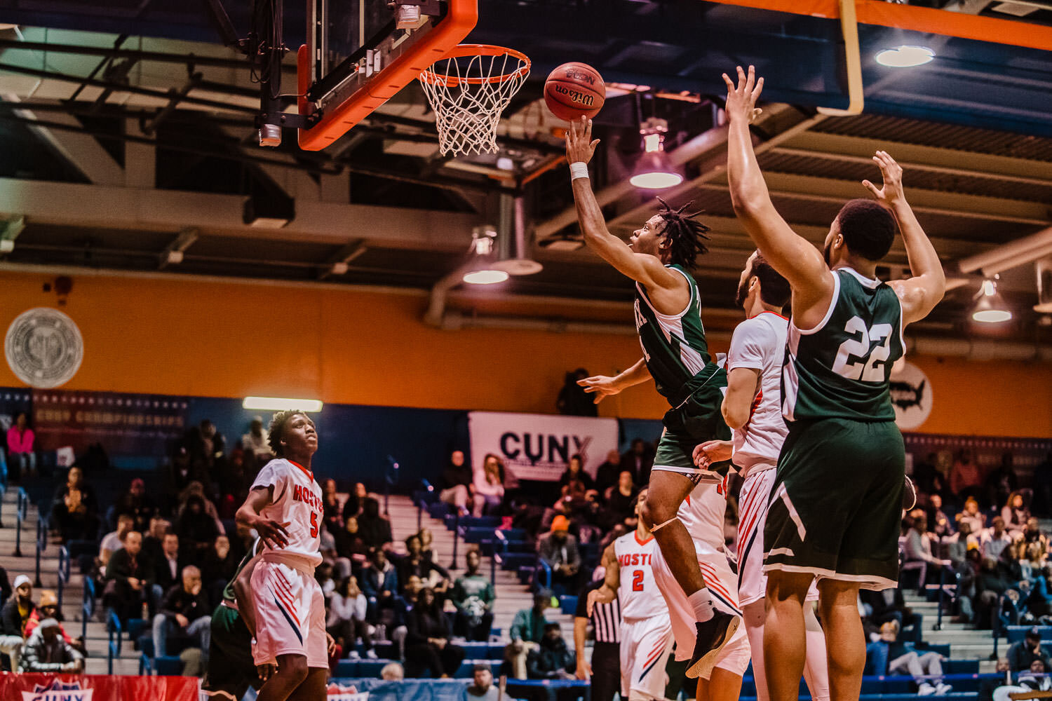 College Mens Baskebtall CUNY Athletics Conference Hostos vs Bronx