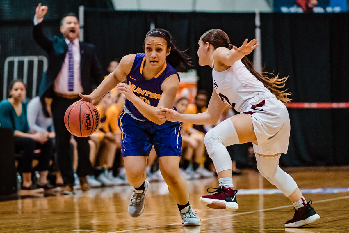 Brooklyn vs Hunter women's basketball CUNYAC Championship game at York College 