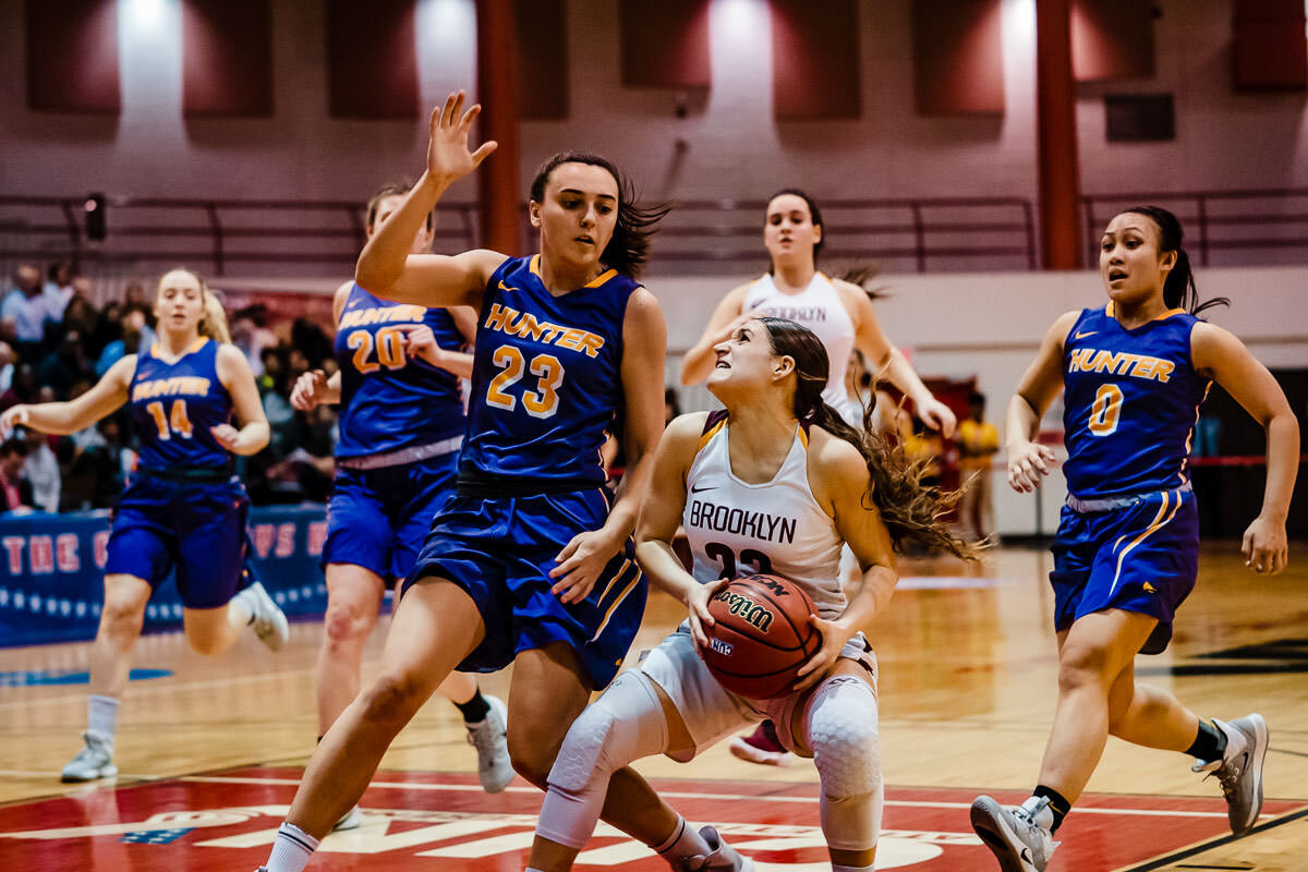 Brooklyn vs Hunter women's basketball CUNYAC Championship game at York College 