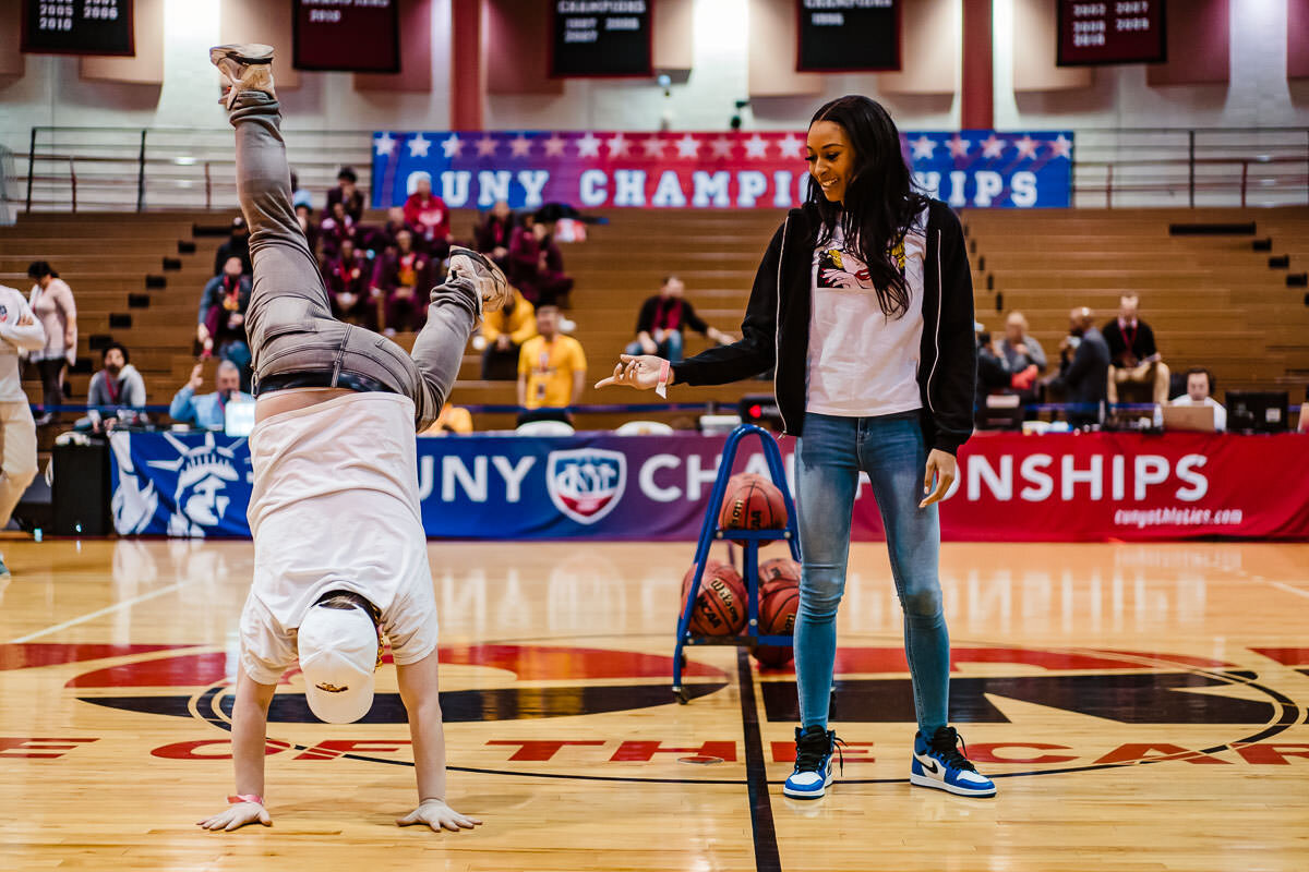 Brooklyn vs Hunter women's basketball CUNYAC Championship game at York College 