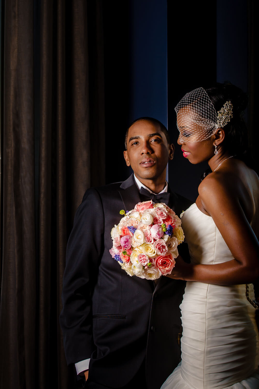 Bride and groom portrait