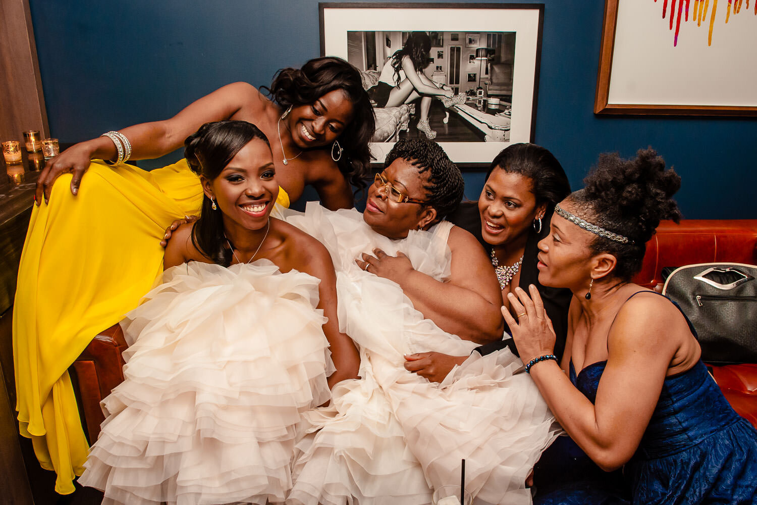 Bride and her friends