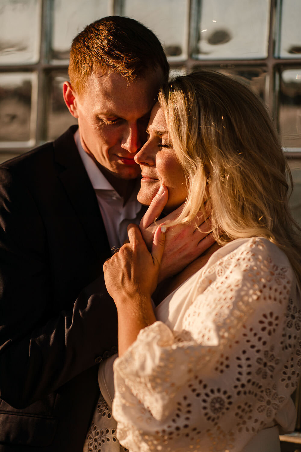 Couple portait  at Hoboken train station